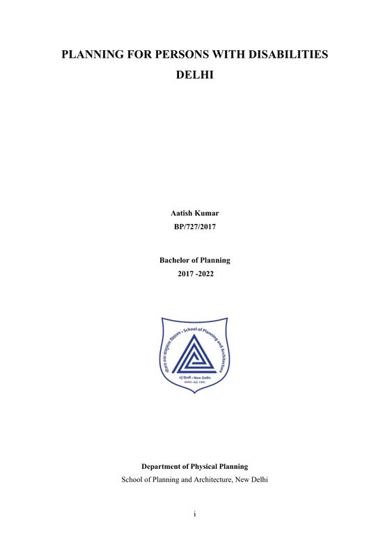 Cover of Planning for Persons with Disabilities