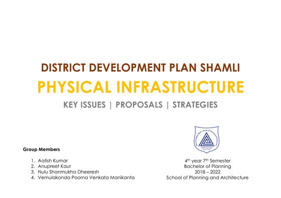 Cover of Physical Infrastructure — Proposals