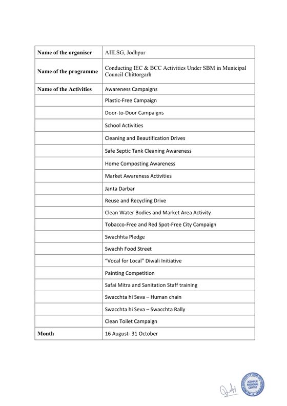 Cover of IEC & BCC Activities — Combined Report