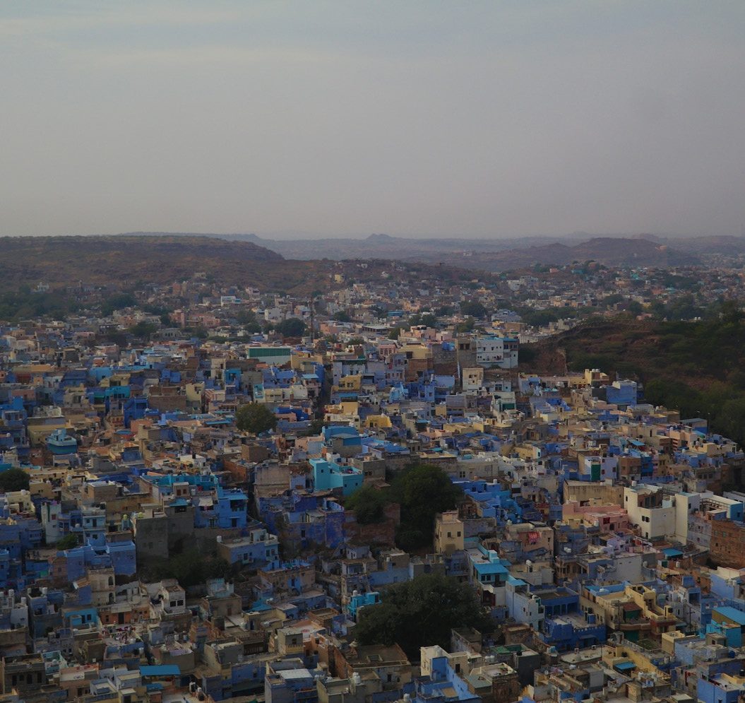 Photograph 5 of 6 from “THE BLUE CITY” — city / rooftops / ramparts.