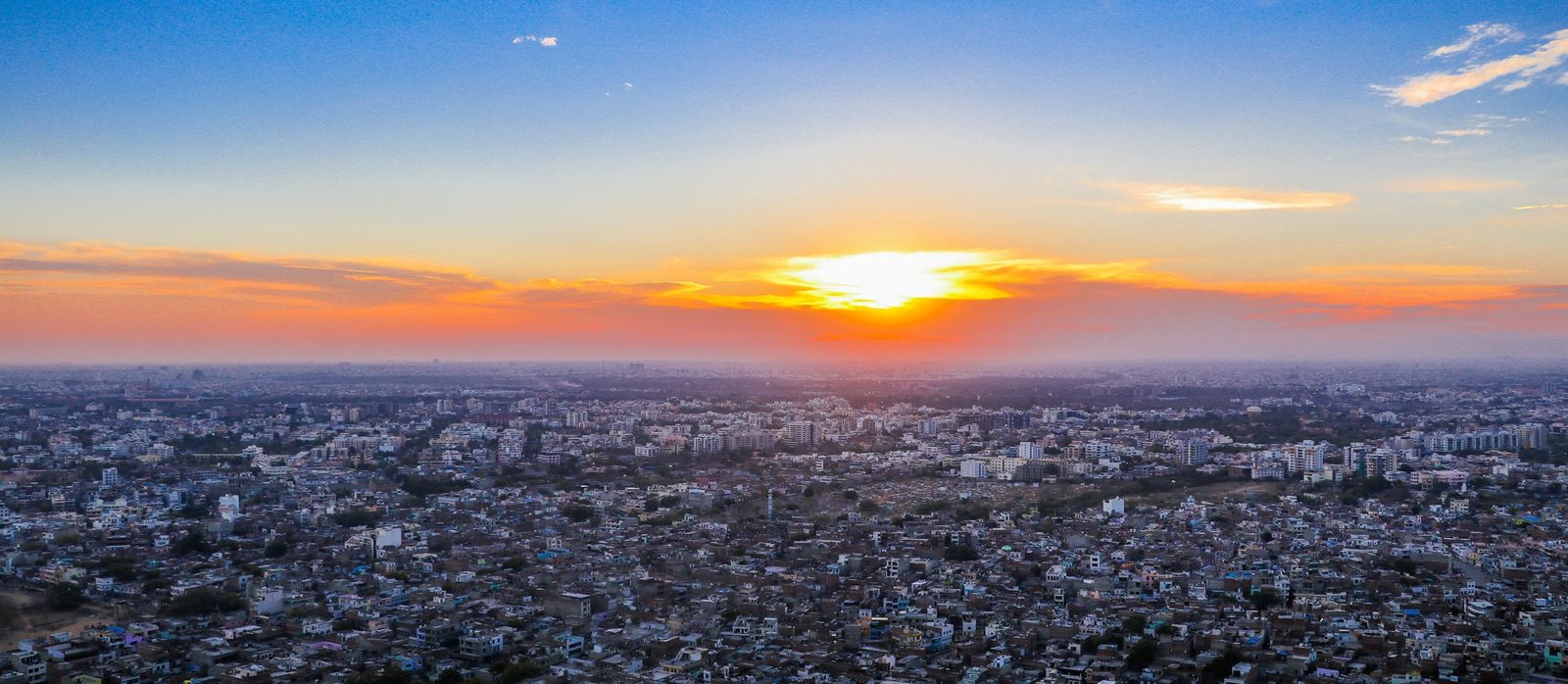 Photograph 3 of 6 from “THE BLUE CITY” — city / rooftops / ramparts.