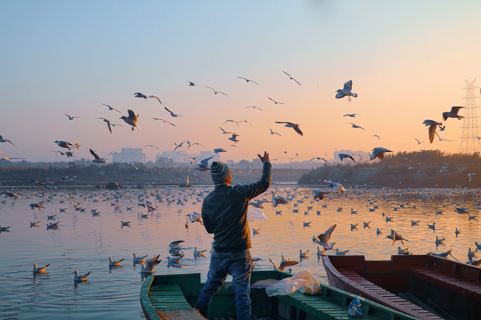 Photograph 6 of 8 from “THE RIVER AT DAWN” — birds / boats / first light.