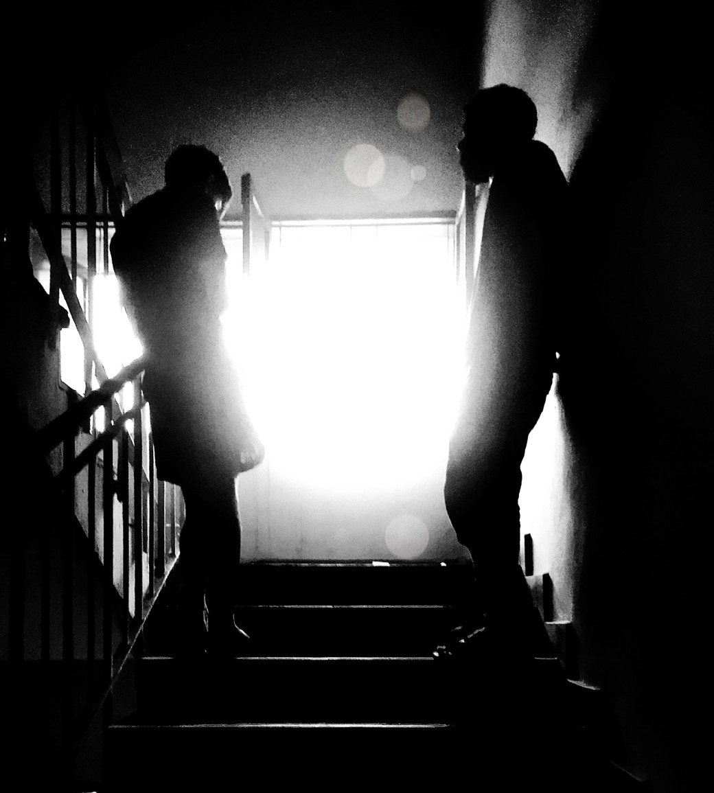 Opening frame of the photography story LINES — stair / geometry / section.